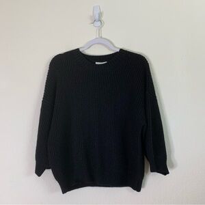3.1 Philip Lim black womens chunky knit / Laine/mohair blend sweater L